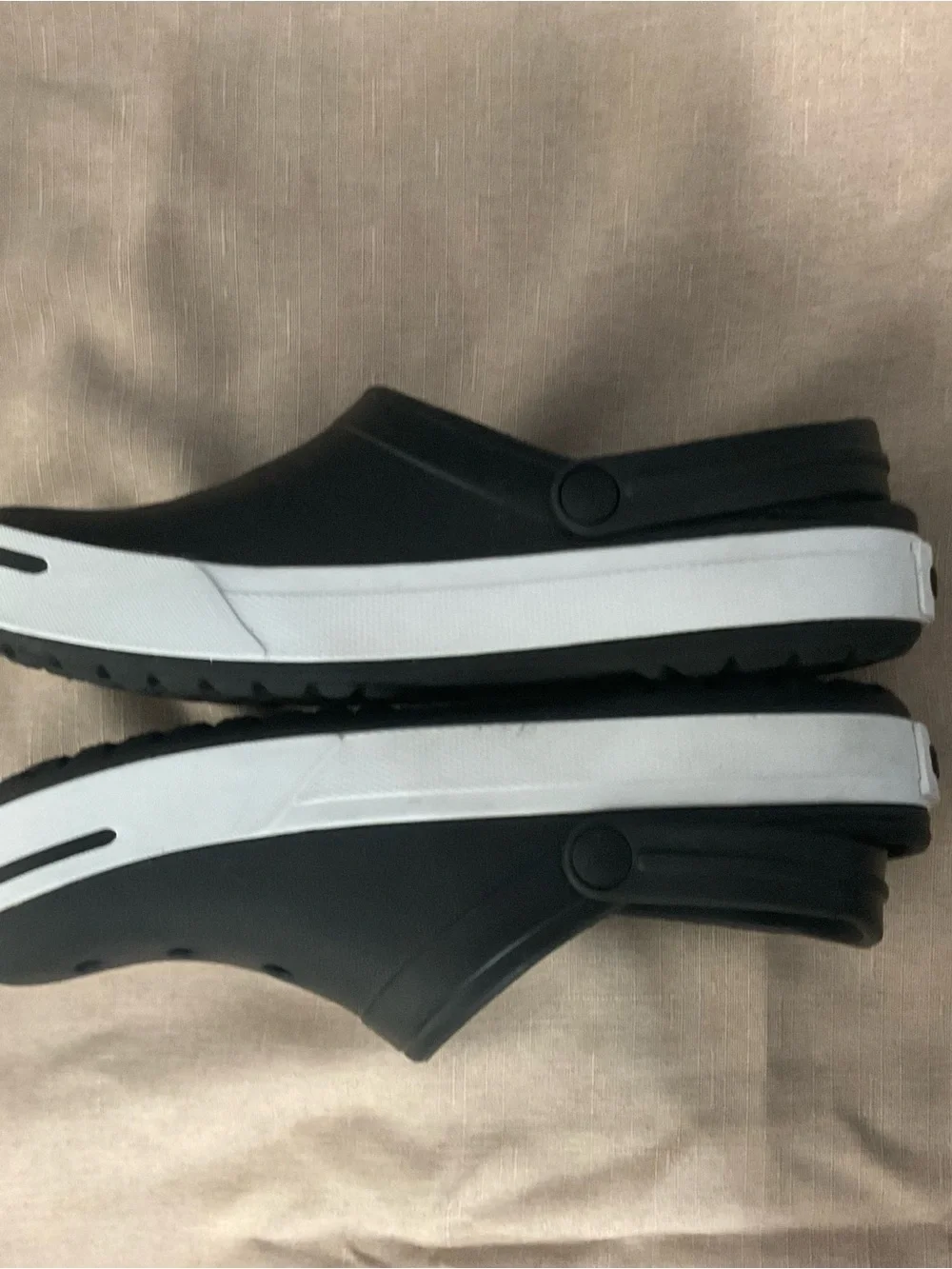 CROCS Kids Black & White Classic Clog with Back Strap